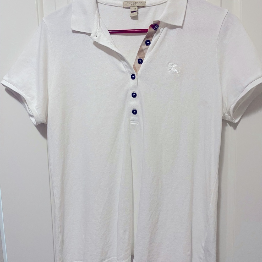 Burberry Brit white polo styled shirt